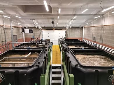 Advanced wastewater treatment tanks at reUse facility for sustainable water reuse practices.